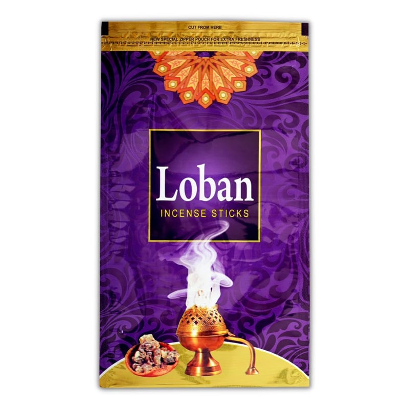 Nirmal Premium Loban Agarbatti Zipper for Puja and Meditation | Exclusive Pack of 4 Zipper Pouch | Fragnance - Loban | 110 GMS ×4 = 440 GMS | Pack of 4 - Image 1