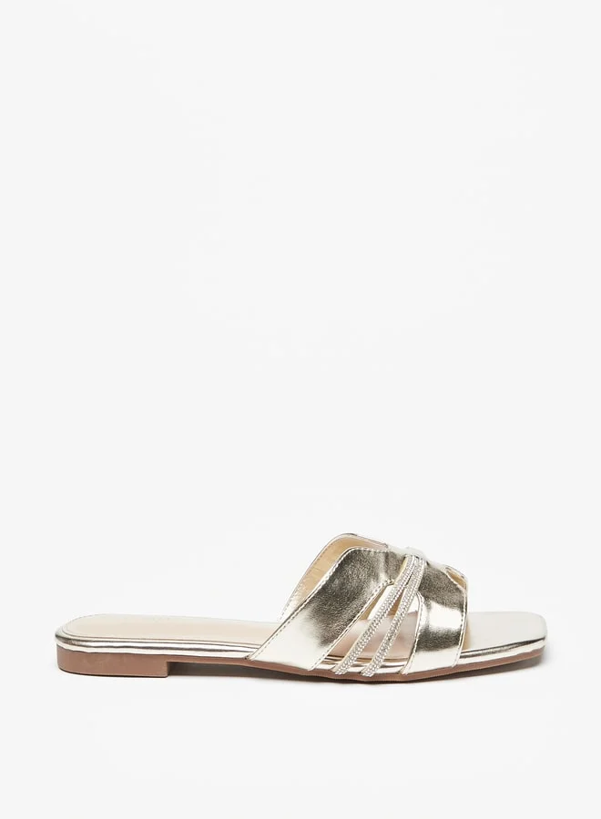 فلورا بيلا من شو إكسبرس Women's Embellished Slip-On Sandals Ramadan Collection