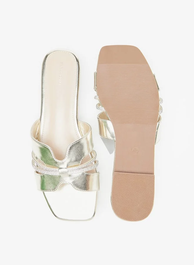فلورا بيلا من شو إكسبرس Women's Embellished Slip-On Sandals Ramadan Collection