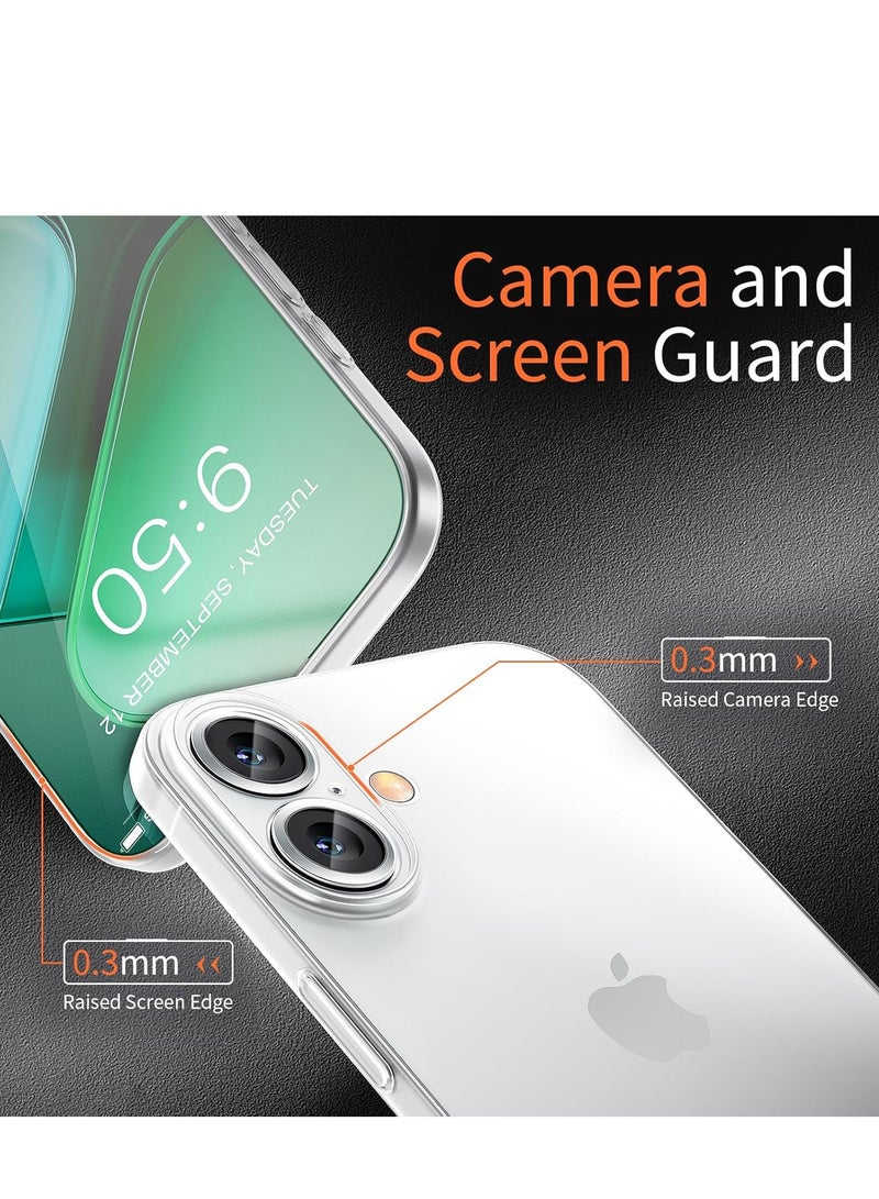 JAJEEK Dataroad for iPhone 16 Plus Slim Case, 0.2mm Fit [Paper-Thin] Lightweight Matte Finish PP Back Cover Protection [Anti-Fingerprints & Yellowing], Compatible with iPhone 16 Plus 6.7 Inch - Transparent White - Image 4