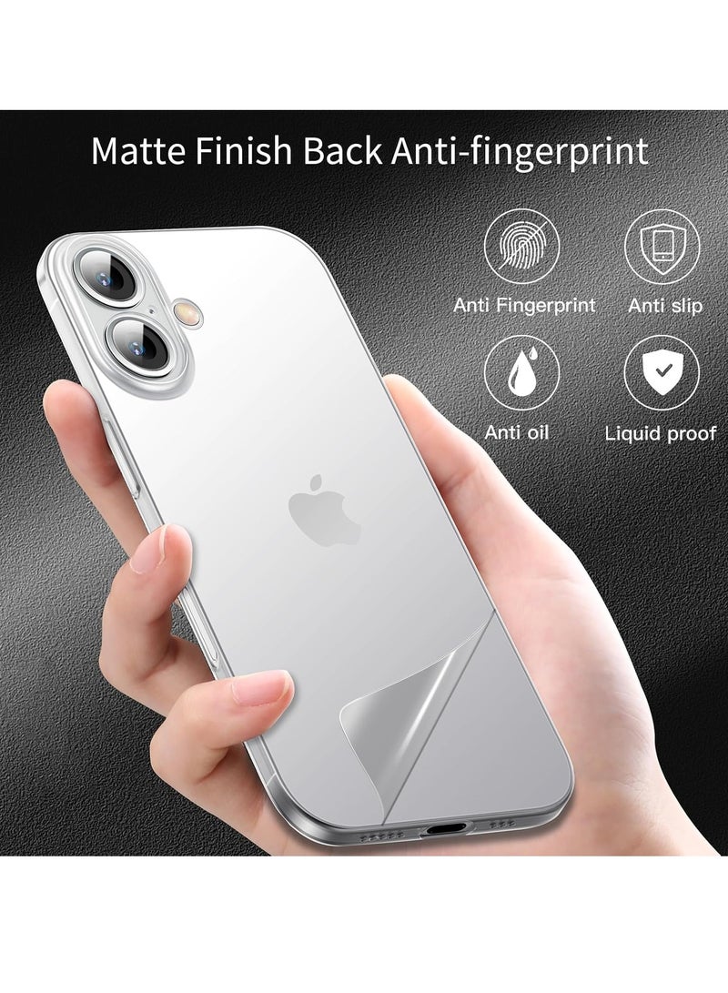 JAJEEK Dataroad for iPhone 16 Plus Slim Case, 0.2mm Fit [Paper-Thin] Lightweight Matte Finish PP Back Cover Protection [Anti-Fingerprints & Yellowing], Compatible with iPhone 16 Plus 6.7 Inch - Transparent White - Image 5