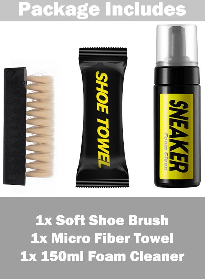 Shoe Cleaning Kit for Sneaker Foam Cleaner with Shoe Brush and Microfiber Towel for Athletic Shoes White Shoes Boot Canvas Leather Shoes and More - Image 2