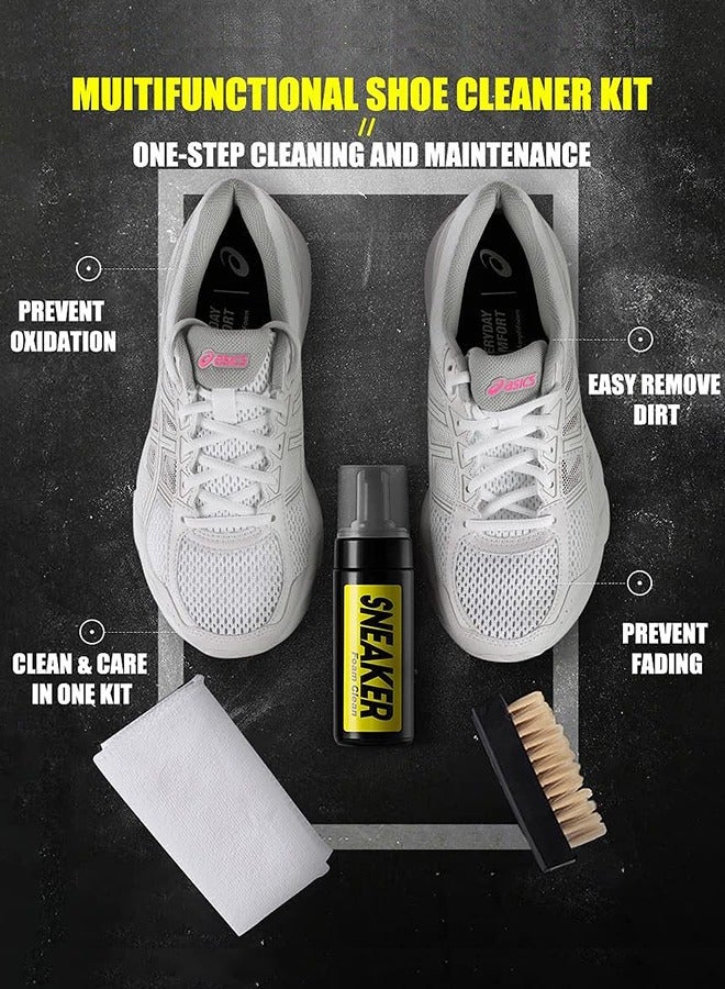 Shoe Cleaning Kit for Sneaker Foam Cleaner with Shoe Brush and Microfiber Towel for Athletic Shoes White Shoes Boot Canvas Leather Shoes and More - Image 3