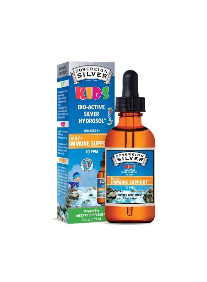 Sovereign Silver هيدروسول الفضة النشطة حيوياً لدعم مناعة الأطفال، 2 أونصة. - Image 1