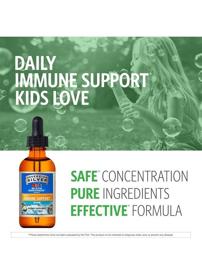 Sovereign Silver هيدروسول الفضة النشطة حيوياً لدعم مناعة الأطفال، 2 أونصة. - Image 2