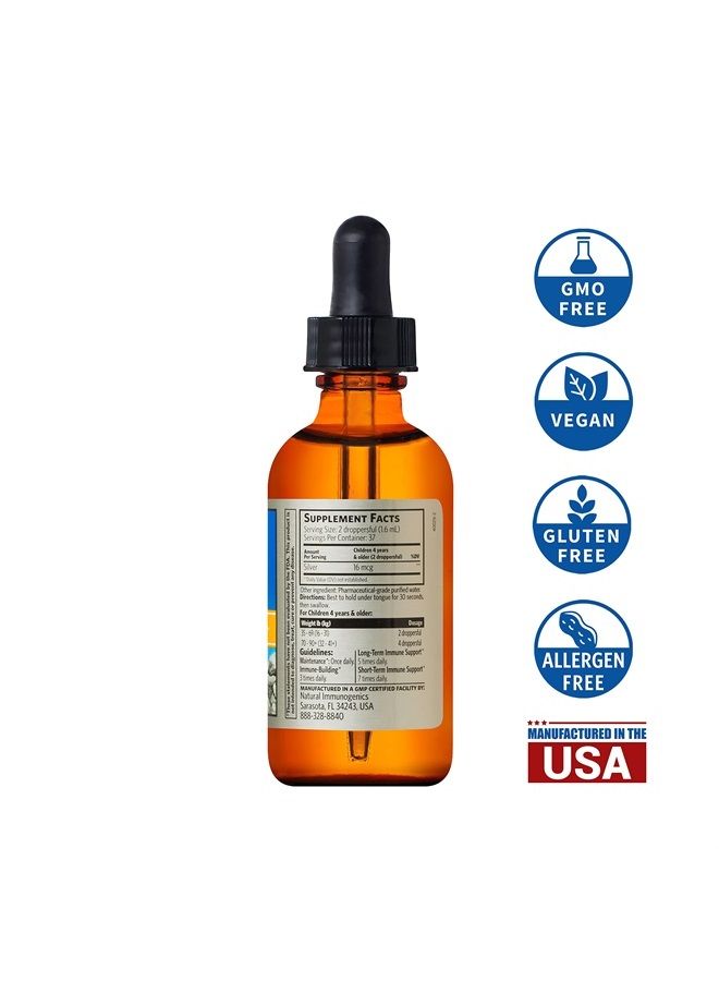 Sovereign Silver هيدروسول الفضة النشطة حيوياً لدعم مناعة الأطفال، 2 أونصة. - Image 4