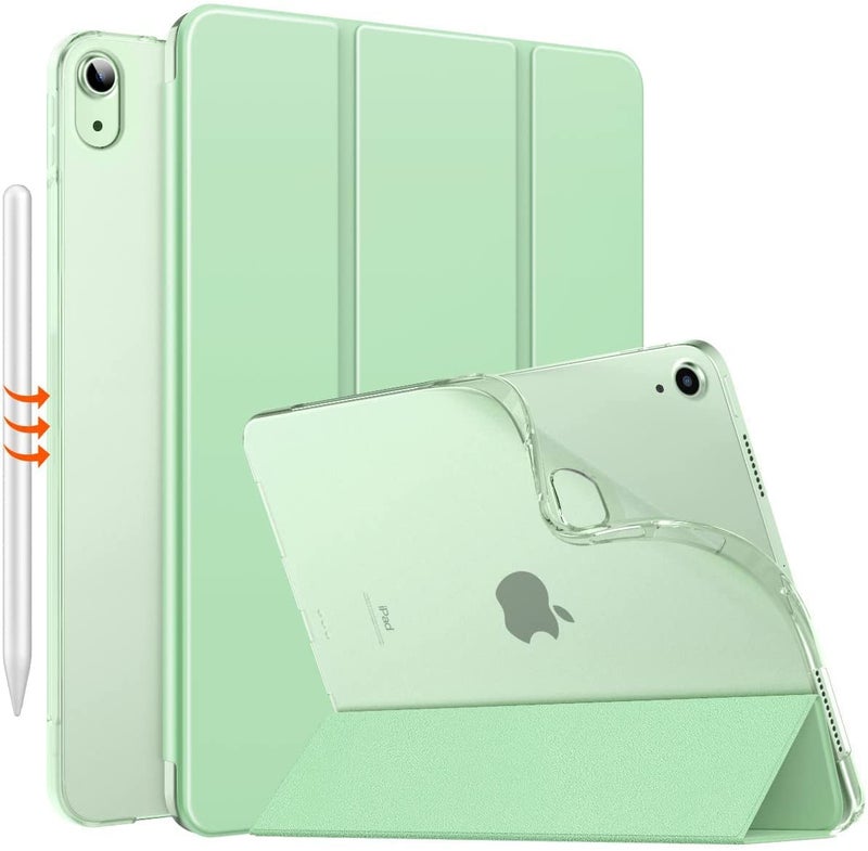 MOCA Case Fit iPad Air 5th/4th Generation 10.9 Inch Case 2022/2020, Slim Trifold Stand Cover with Soft Frosted Back, Auto Wake/Sleep, Support Touch ID and iPad 2nd Pencil Charging,Green - Image 1