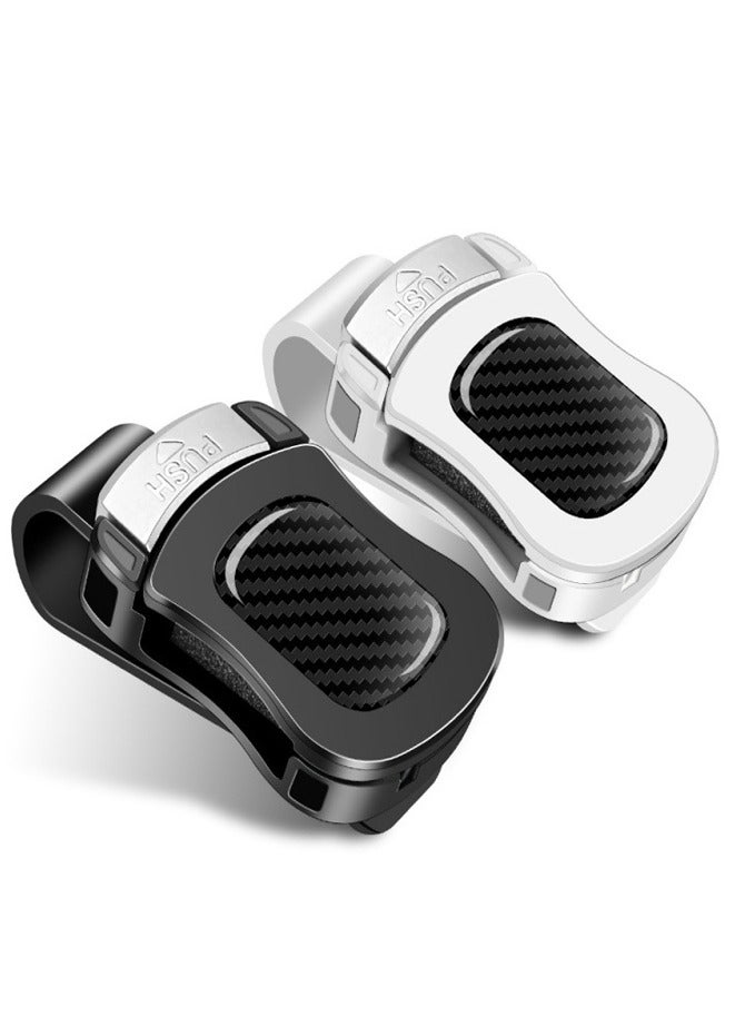 حامل نظارات شمسية متعدد الوظائف للسيارة مكون من قطعتين، منظم للنظارات للسيارات، تصميم قبضة آمنة مناسب لجميع النظارات، ملحقات سيارات أنيقة للسائقين - Image 1