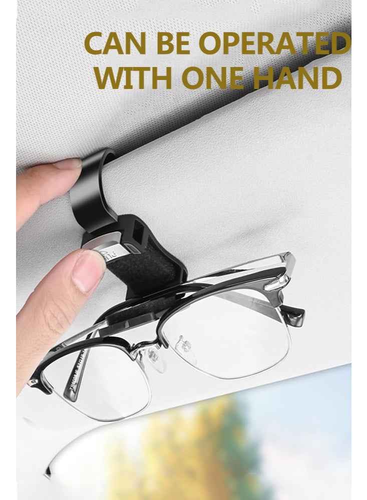 حامل نظارات شمسية متعدد الوظائف للسيارة مكون من قطعتين، منظم للنظارات للسيارات، تصميم قبضة آمنة مناسب لجميع النظارات، ملحقات سيارات أنيقة للسائقين - Image 4