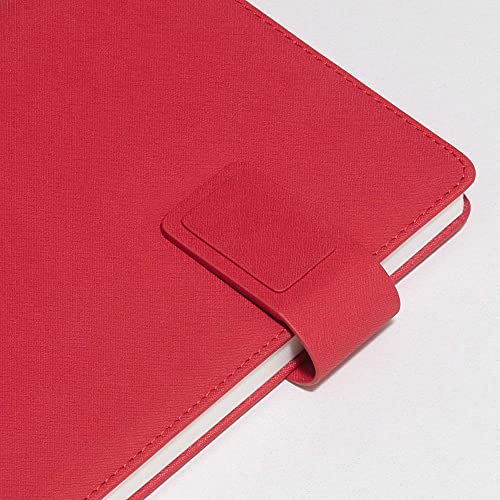 REGAL Premium PU Leather A-5 Office Notebook Diary Journal with Smart Magnetic Flap Closure, 192 pages 80 gsm (Red) - Image 4
