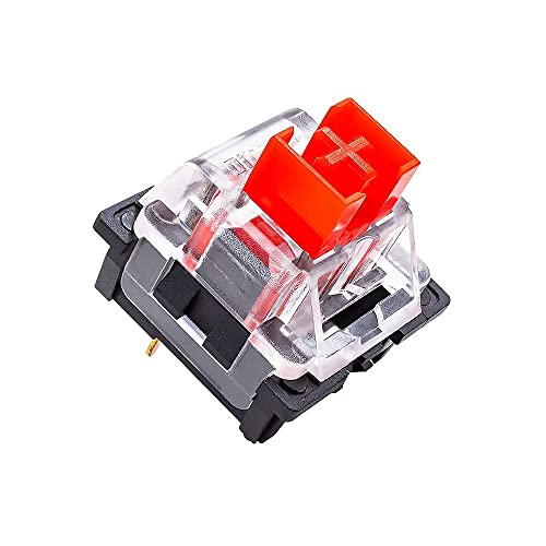 GranVela OUTEMU Red Switches, 3-pin Linear 45g Force Dustproof Hot-Swappable Cherry MX Equivalent Switches for Mechanical Keyboard-20 Pack - Image 1