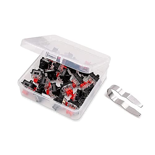 GranVela OUTEMU Red Switches, 3-pin Linear 45g Force Dustproof Hot-Swappable Cherry MX Equivalent Switches for Mechanical Keyboard-20 Pack - Image 3