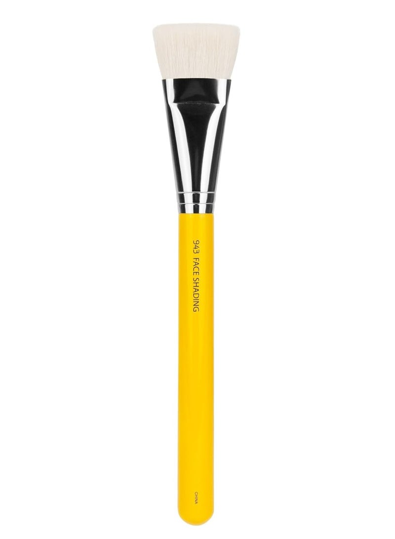 Bdellium Tools Professional Makeup Brush - Studio Series 943 Face Shading - With Mix of Soft Synthetic & Natural Fibers, For Perfect Finish (Yellow, 1pc) - Image 1