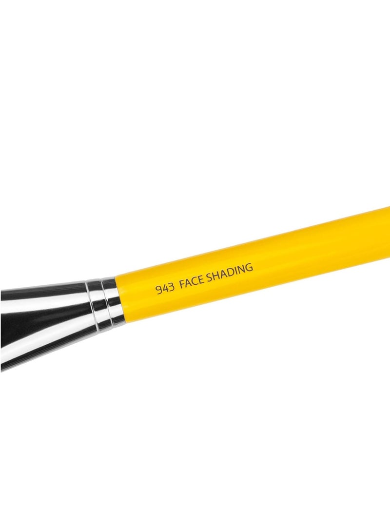 Bdellium Tools Professional Makeup Brush - Studio Series 943 Face Shading - With Mix of Soft Synthetic & Natural Fibers, For Perfect Finish (Yellow, 1pc) - Image 3