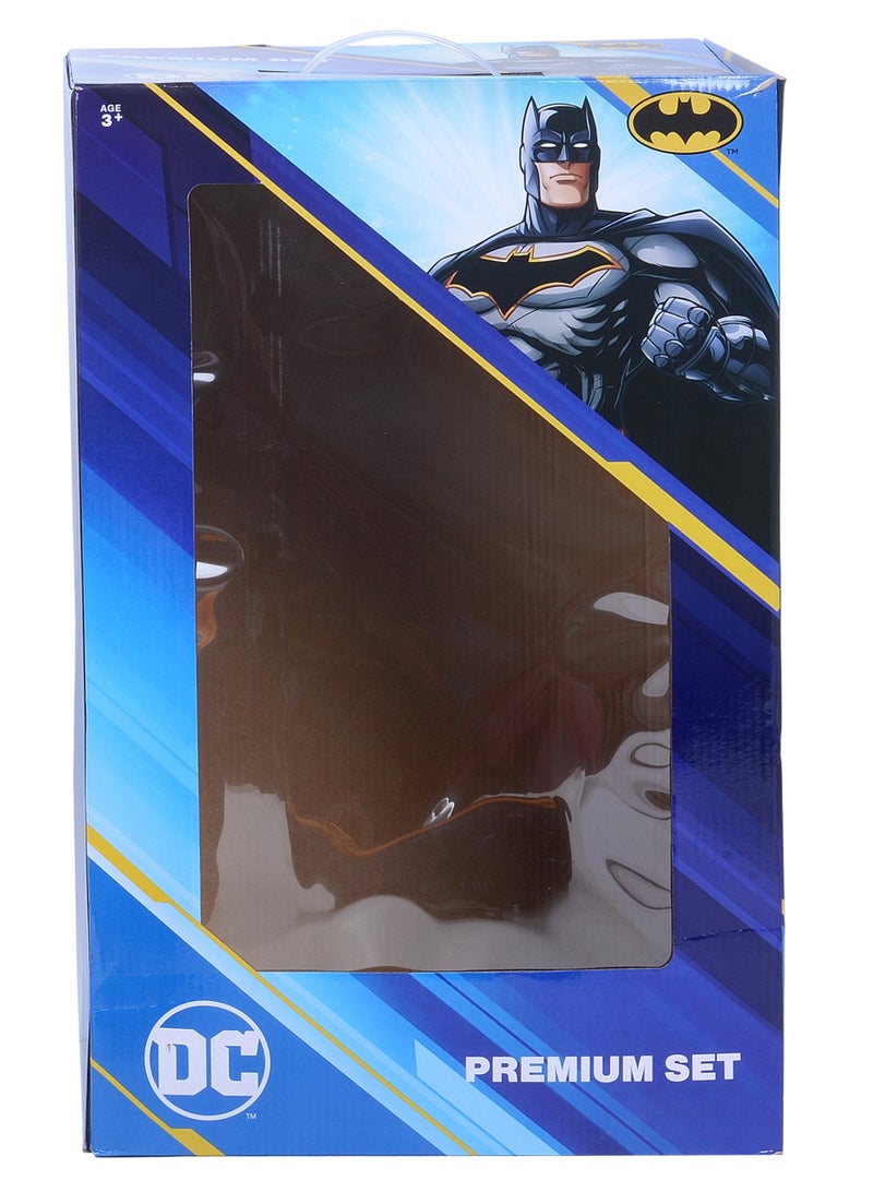 Warner Bros Batman 3-Piece Big Wheel Trolley Bag Set – DC Comics Premium Luggage for Kids with Backpack, Lunch Bag & Pencil Pouch – Blue School Travel Set for Boys - Image 2