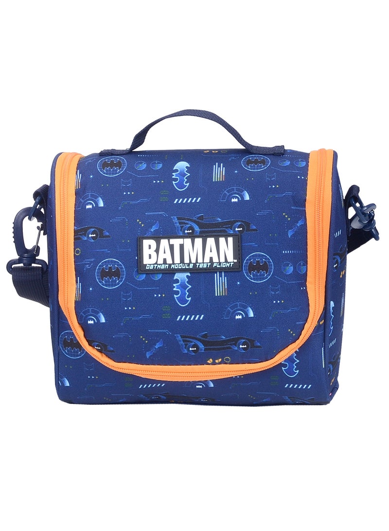 Warner Bros Batman 3-Piece Big Wheel Trolley Bag Set – DC Comics Premium Luggage for Kids with Backpack, Lunch Bag & Pencil Pouch – Blue School Travel Set for Boys - Image 3