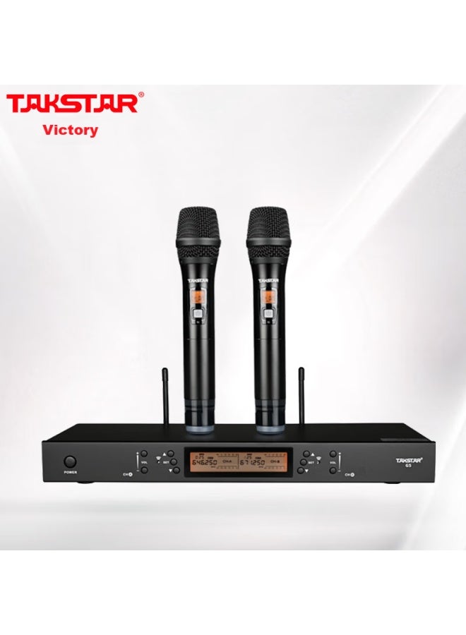 Takstar G5 U-segment Wireless Microphone System, Dual Wireless Microphones, Professional For Performances, Ktv, Meetings, Karaoke, Handheld Microphones - Image 1