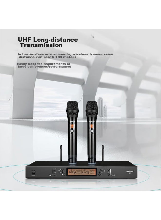 Takstar G5 U-segment Wireless Microphone System, Dual Wireless Microphones, Professional For Performances, Ktv, Meetings, Karaoke, Handheld Microphones - Image 5