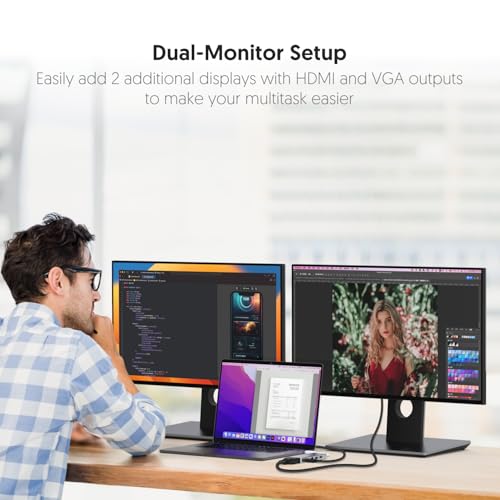 j5create USB 3.0 Hub with HDMI, VGA, RJ45 Gigabit Ethernet, 2 USB 3.1 Type-A Ports - High Speed Data Transfer Adapter for Mac, Windows, Desktop PC - Supports Up to 2K Resolution (JUD380) - Image 4