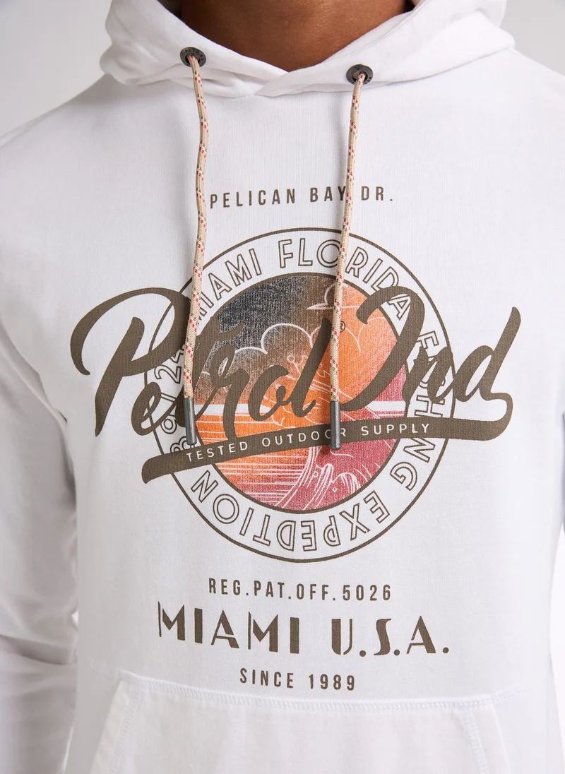 Petrol Industries Men Sweater Hooded Print