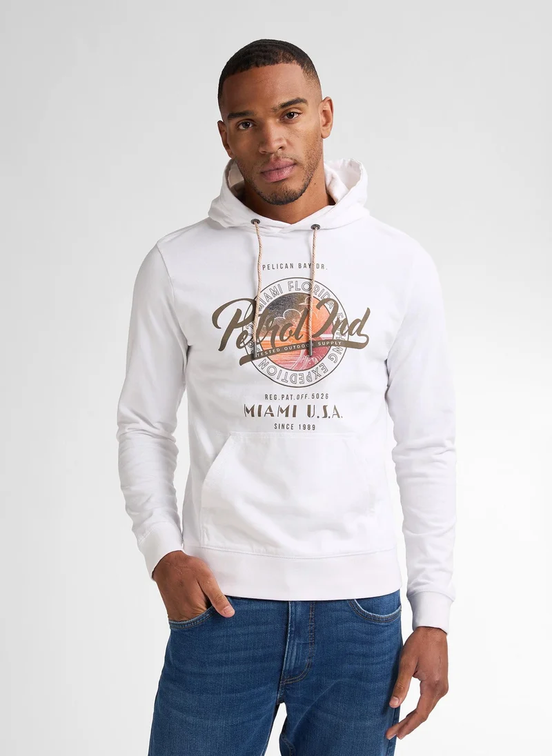 Men Sweater Hooded Print