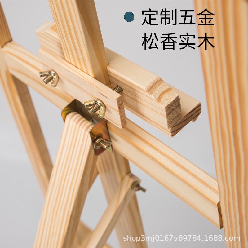 Factory 1.5 Meters Solid Wood Drawing Board Easel Studio School Children Sketch Wooden Easel Advertising Display Stand - Image 4