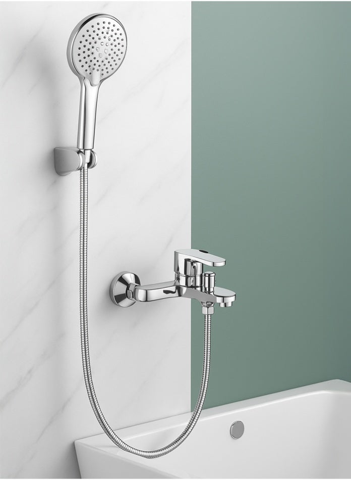 مودي خلاط دش جداري – تحكم بالماء الساخن والبارد، تشطيب كروم مقاوم للتآكل، صنبور بانيو ودش بعملية سلسة - Image 1