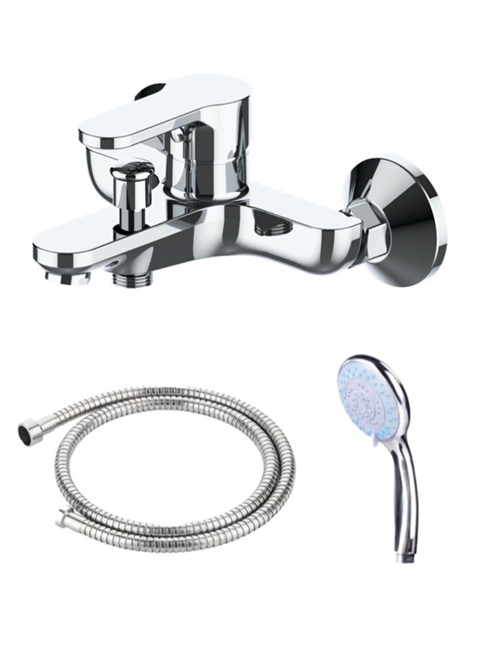 مودي خلاط دش جداري – تحكم بالماء الساخن والبارد، تشطيب كروم مقاوم للتآكل، صنبور بانيو ودش بعملية سلسة - Image 4