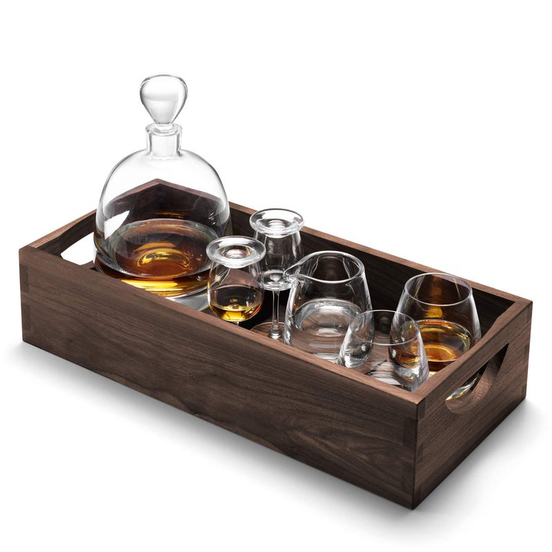 LSA International LSA International Whisky Islay Connoisseur Set Tray L175in 175 ClearWalnut 