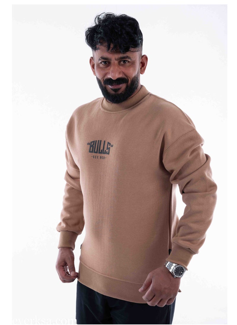 Everest Unisex Brown Sweater  - Image 1