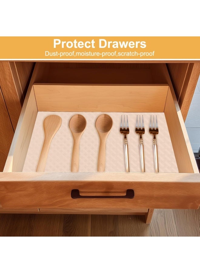 لاكام Waterproof Drawer Liners, Non-Slip EVA Shelf Mats, Oil-Proof Kitchen Cabinet Liners for Drawers, Shelves & Countertops, Clear Diamond Pattern, Durable Material (30x610cm, Transparent) - Image 3