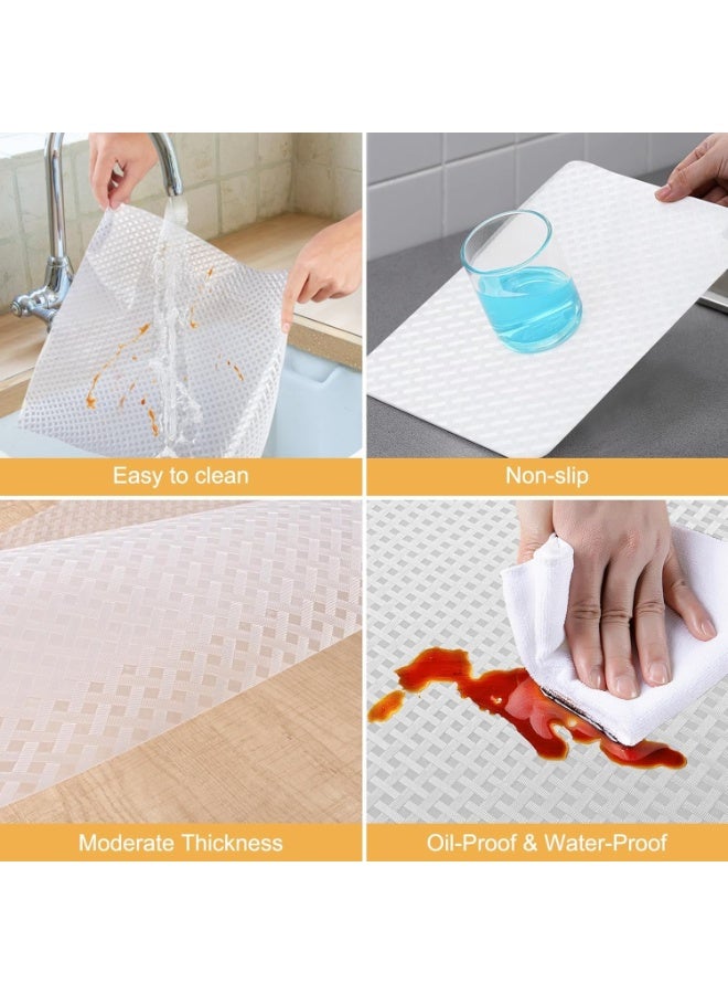لاكام Waterproof Drawer Liners, Non-Slip EVA Shelf Mats, Oil-Proof Kitchen Cabinet Liners for Drawers, Shelves & Countertops, Clear Diamond Pattern, Durable Material (30x610cm, Transparent) - Image 5