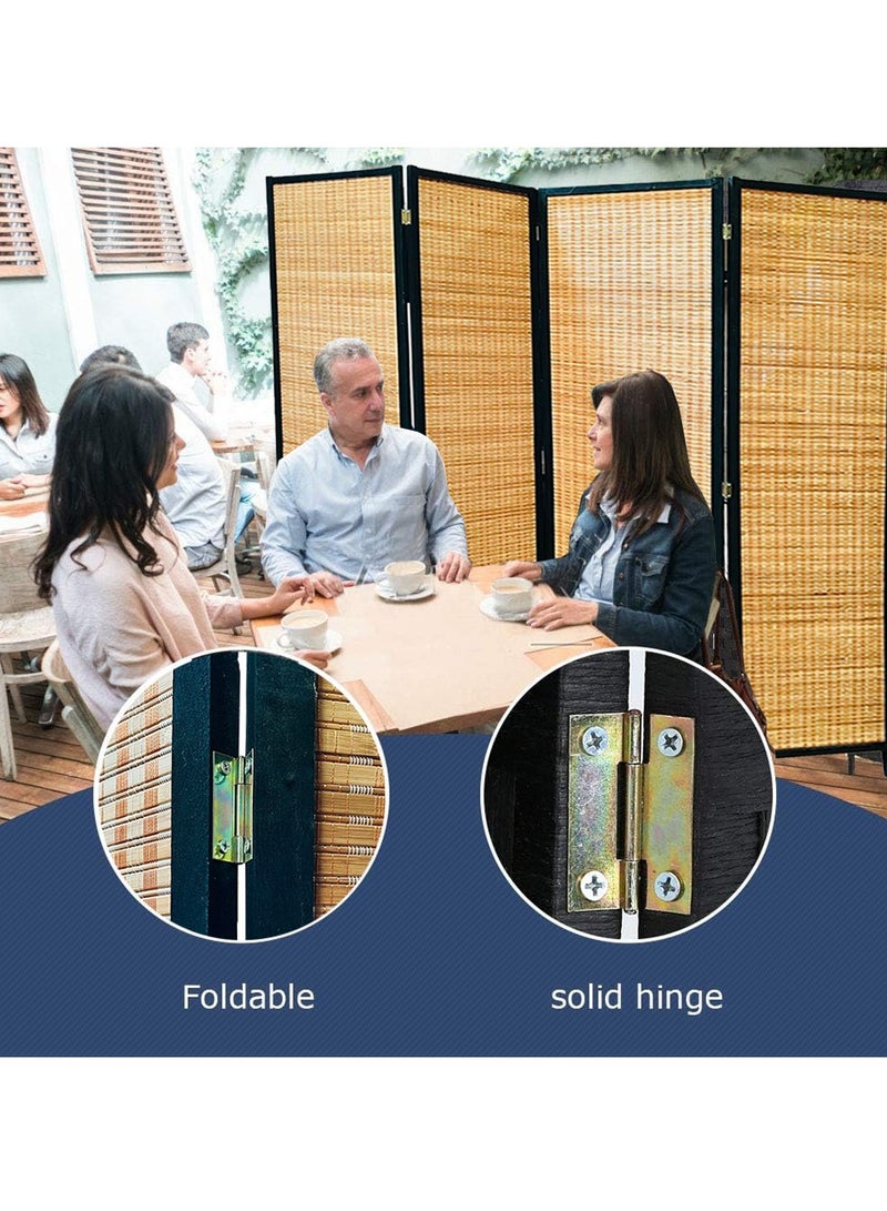 Generic 𝐅𝐅𝐃 4-Panel Privacy Screen | Lightweight & Durable Room Separator for Living Room, Bedroom, Office | Portable, No Assembly Required, Stylish Rattan Finish  - Image 5