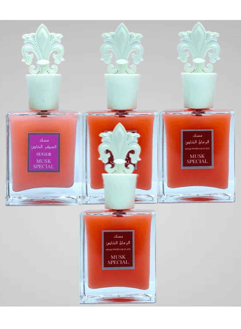 بيليزا عطور مجموعة الصبايا قطعه مسك السكر الخاص و 3 قطع مسك الرمان الخاص - Image 1