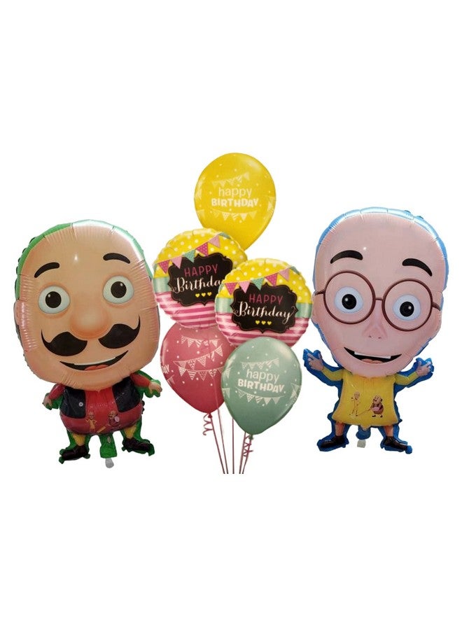 Atpata Funky Motu Patlu Foil Balloons for Kids Birthday Theme Party Decorations
