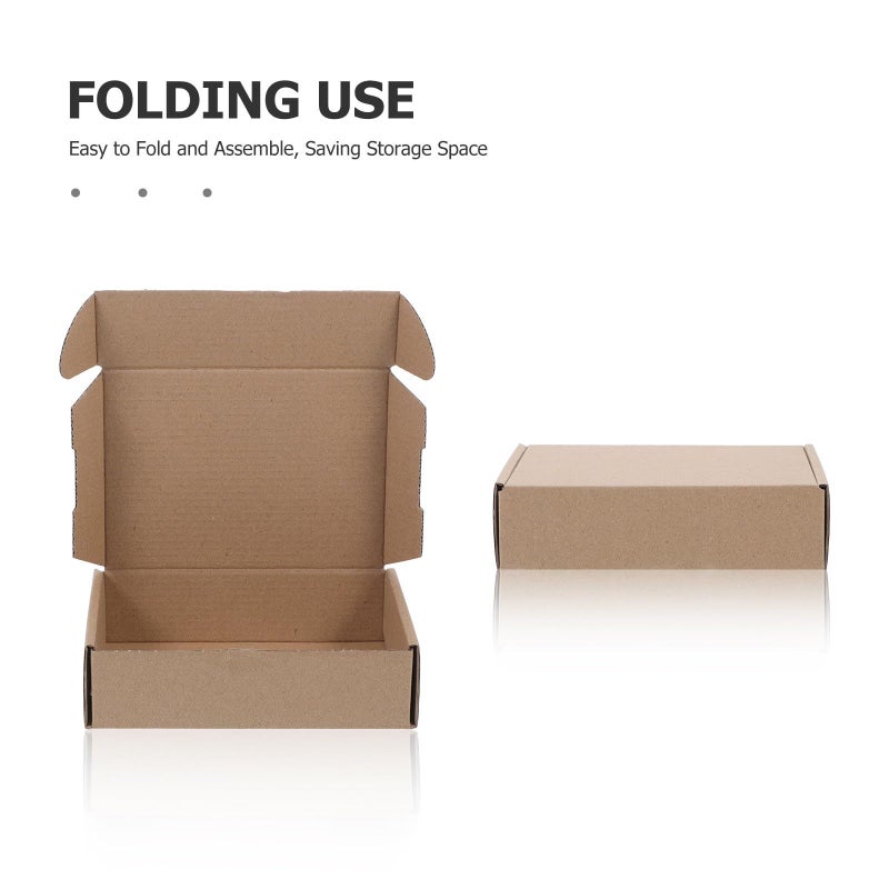 Triple Layer E Flute Small Shipping Boxes 150x100x40mm 25pcs Kraft Mailer for Packaging - Image 4