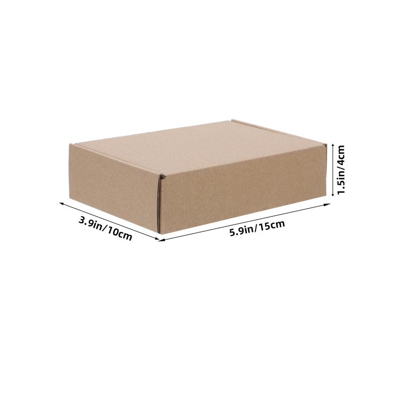 Triple Layer E Flute Small Shipping Boxes 150x100x40mm 25pcs Kraft Mailer for Packaging - Image 3