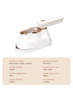 Generic Compact 1200W Mini Steam Iron with 180° Rotatable Design, Dual Function Ironing & Steaming, Temperature Indicator, Portable Handheld Garment Steamer for Travel and Home Use.  - Image 5