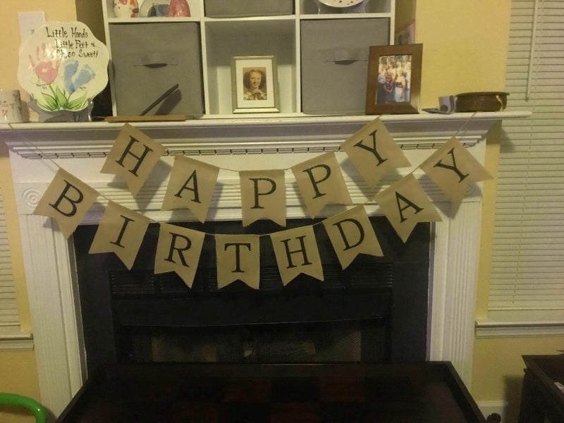 YUNSHANGMO DIY Brown Banner Set, Personalized Banner Party Decorations Supplies Custom Signs, Handwriting Banners Include 26 Letters Stencil - Image 5