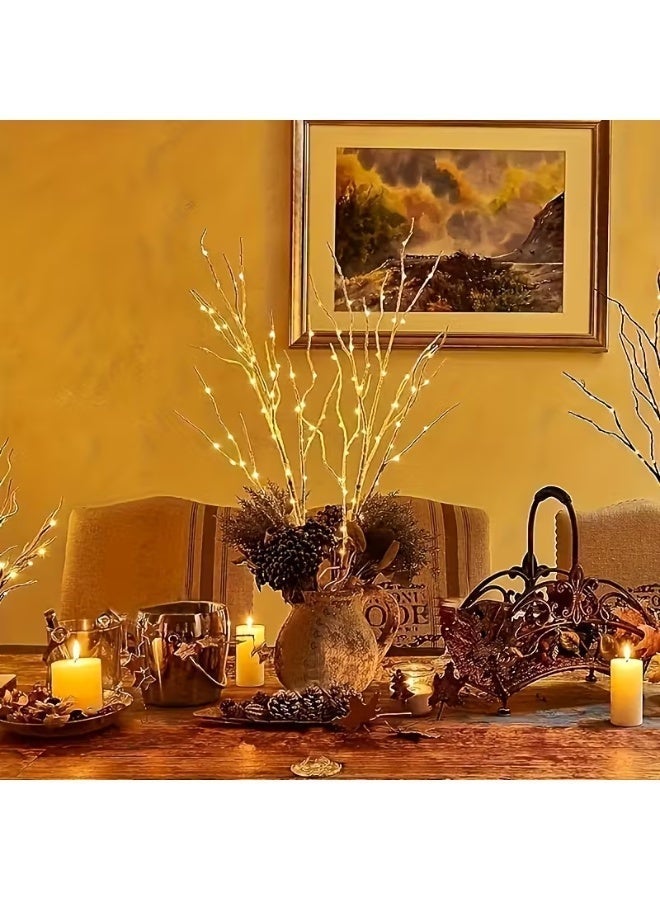 Lyaxm 2-Pieces Lighted Branches for Vases, Lighted Artificial Twig Birch Branch with Fairy Lights  Battery Operated, White Willow Branch with Lights for for Elegant Indoor Christmas and New Year Decor, Stylish Home Accessories, Reading Light Decor - Suitable for Holiday Occasions,Batteries Not Included - Image 5