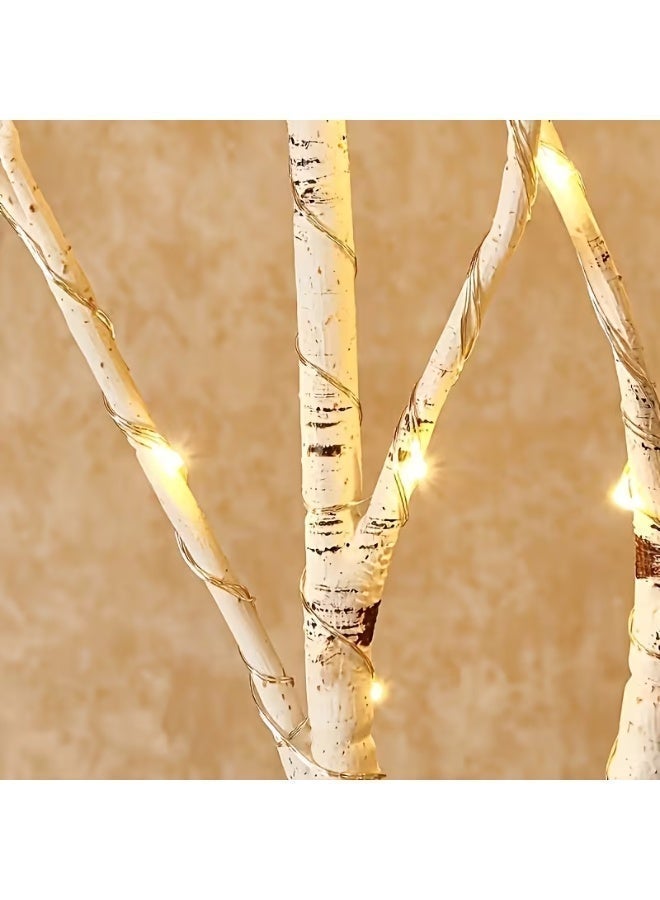 Lyaxm 2-Pieces Lighted Branches for Vases, Lighted Artificial Twig Birch Branch with Fairy Lights  Battery Operated, White Willow Branch with Lights for for Elegant Indoor Christmas and New Year Decor, Stylish Home Accessories, Reading Light Decor - Suitable for Holiday Occasions,Batteries Not Included - Image 2