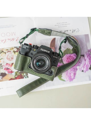 حقيبة الكاميرا Fujifilm XE4 الواقية CaSe XT4 XT30 من الجيل الثاني من الجلد CaSe XH2S Base Bag XT20x100VI AccessSorieS- اللون: Xt4 حافظة واقية خضراء + حزام كتف Pu أخضر - pzsku/ZEDDCD2FD5BFC433BF417Z/45/1746209419/5202436f-10c2-4cdb-bf74-044615e51146