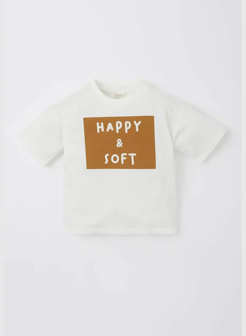 DeFacto Regular Fit Short Sleeve T-Shirt & Dungarees Set