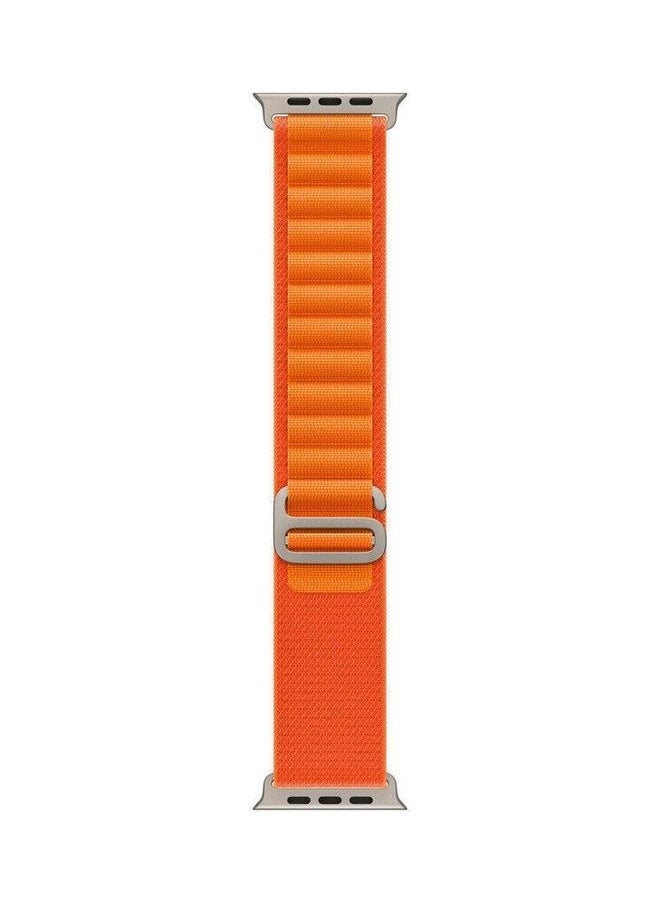 Generic - 2Pack for Apple Watch Alpine Loop Band 49mm/45mm/44mm Nylon Woven Sport Strap Compatible with iWatch Series 8/Ultra/7/SE/6/5/4/3/2/6 White/Orange - Image 1