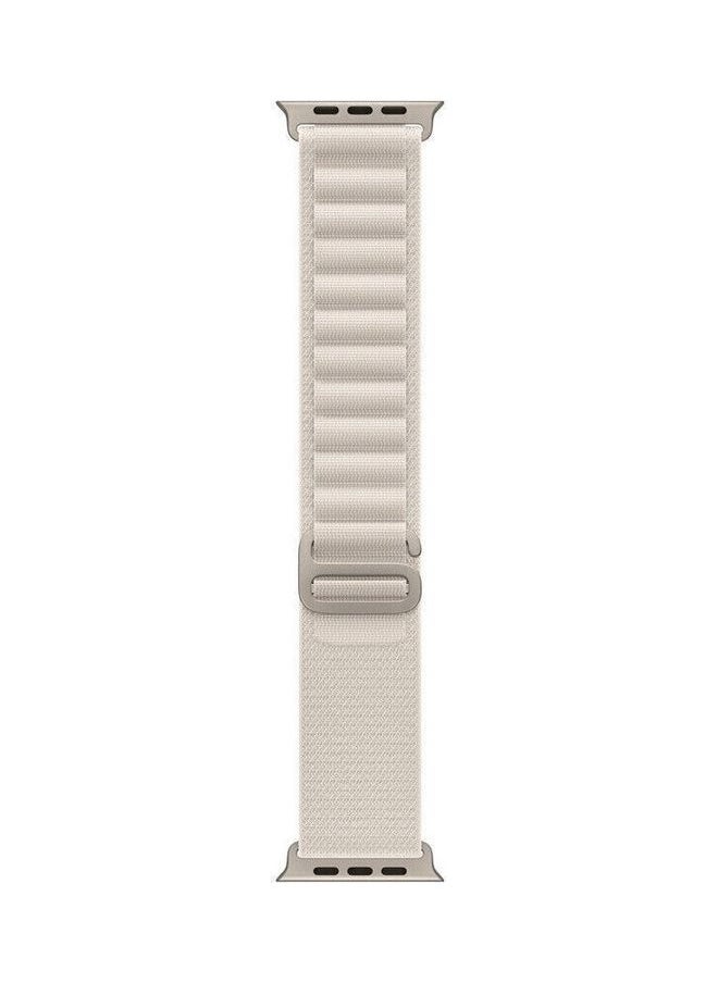 Generic - 2Pack for Apple Watch Alpine Loop Band 49mm/45mm/44mm Nylon Woven Sport Strap Compatible with iWatch Series 8/Ultra/7/SE/6/5/4/3/2/6 White/Orange - Image 1