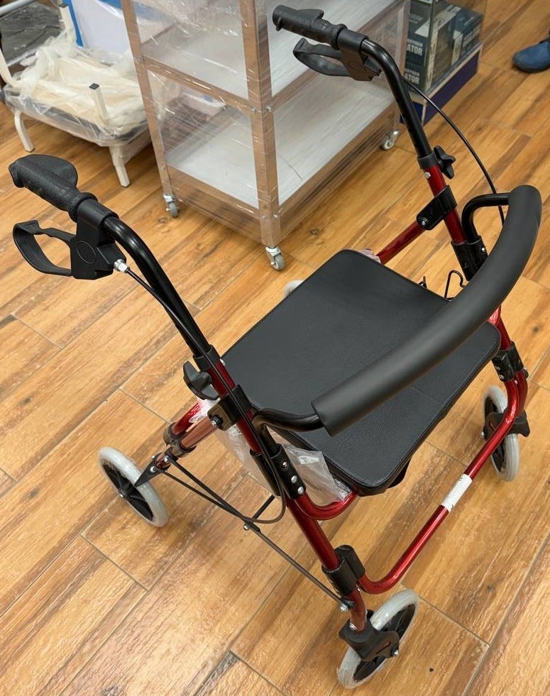 FUTUER COMFORT "Professional Bariatric Medical Rollator with reinforced frame, ergonomic padded seat, oversized wheels for stability, and a compact quick-fold mechanism for convenient portability." - Image 4