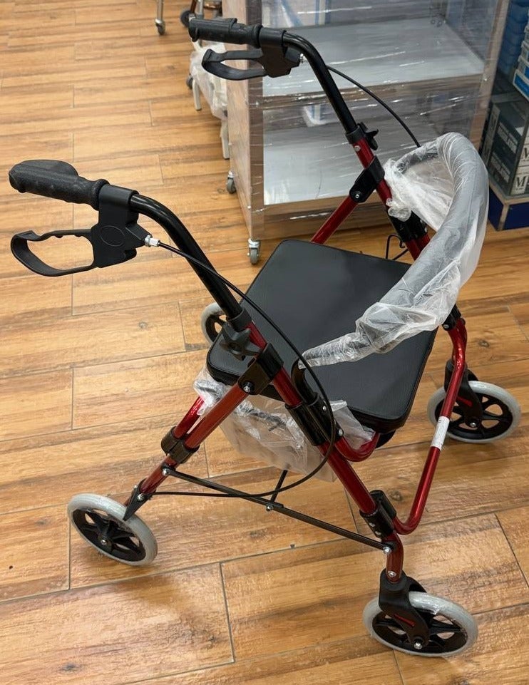 FUTUER COMFORT "Professional Bariatric Medical Rollator with reinforced frame, ergonomic padded seat, oversized wheels for stability, and a compact quick-fold mechanism for convenient portability." - Image 5