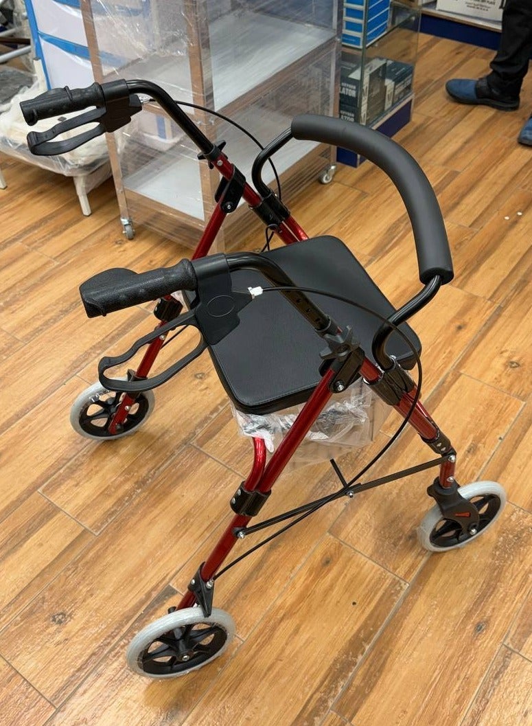 FUTUER COMFORT "Professional Bariatric Medical Rollator with reinforced frame, ergonomic padded seat, oversized wheels for stability, and a compact quick-fold mechanism for convenient portability." - Image 1