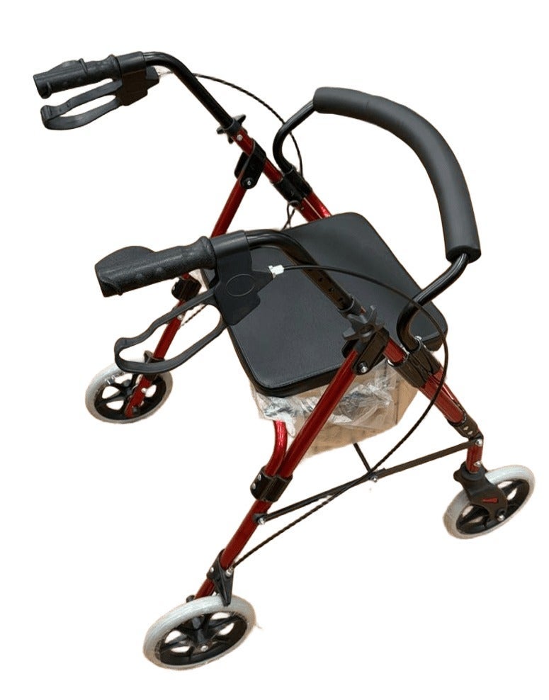 FUTUER COMFORT "Professional Bariatric Medical Rollator with reinforced frame, ergonomic padded seat, oversized wheels for stability, and a compact quick-fold mechanism for convenient portability." - Image 2