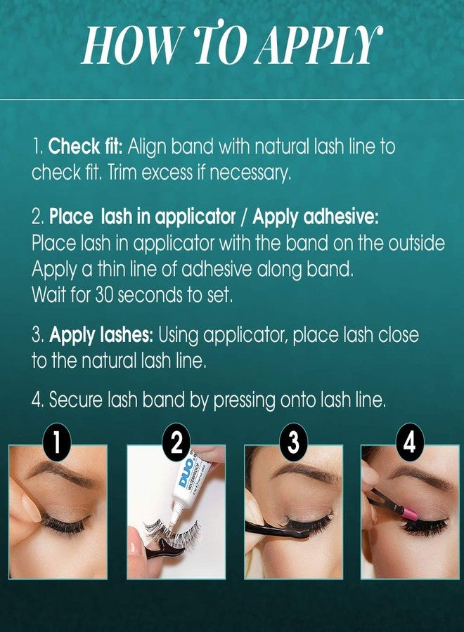 Ardell False Eyelashes Deluxe Pack Kit Wispies - Black, Includes Lash Adhesive and Applicator, Natural-Looking Volume Lashes, 4 Pack - Image 4